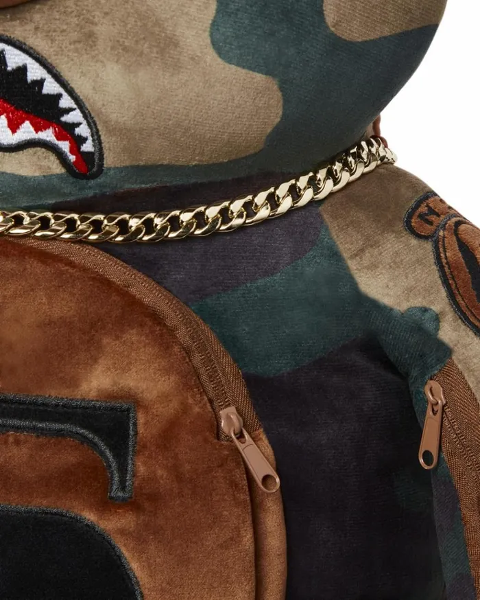 SPRAYGROUND CAMOCHECK MONEYBEAR TEDDYBEAR BACKPACK Bags