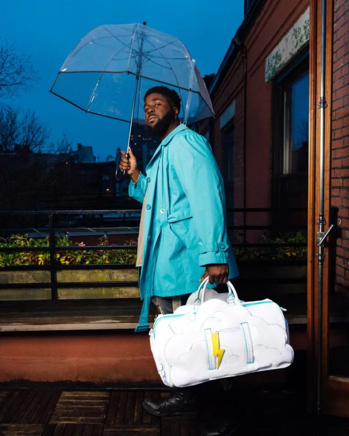 SPRAYGROUND CLOUDY WITH A CHANCE OF SHARK DUFFLE Bags