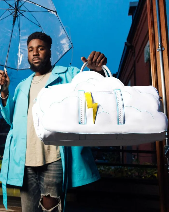 SPRAYGROUND CLOUDY WITH A CHANCE OF SHARK DUFFLE Bags