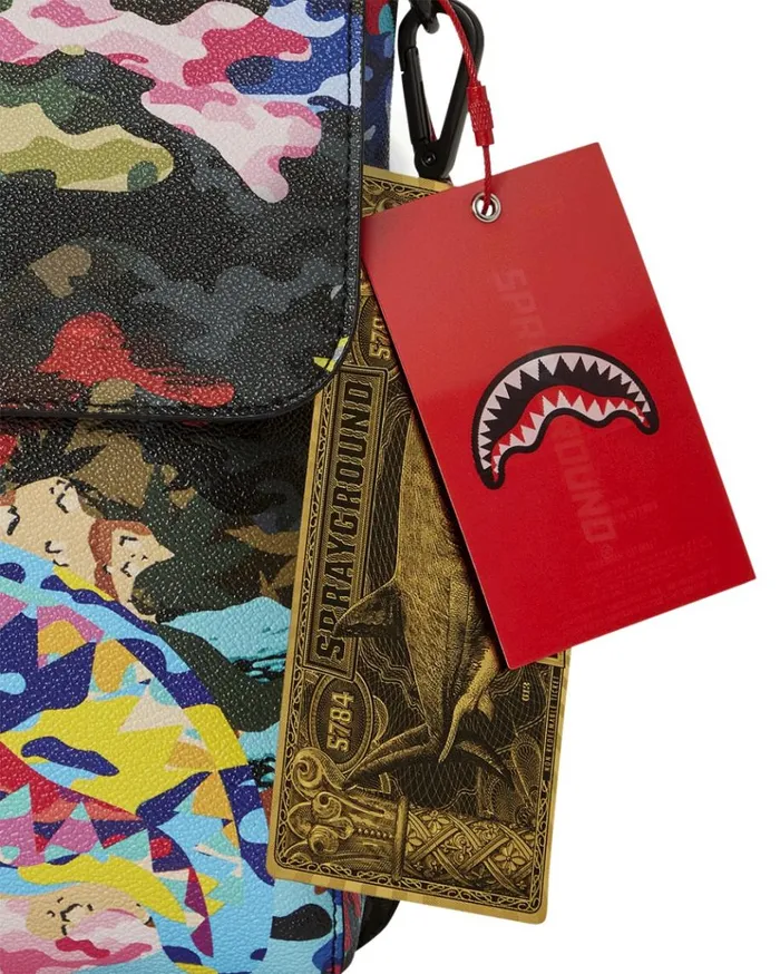 SPRAYGROUND SLICED AND DICED CAMO MESSENGER SLING BAG Bags