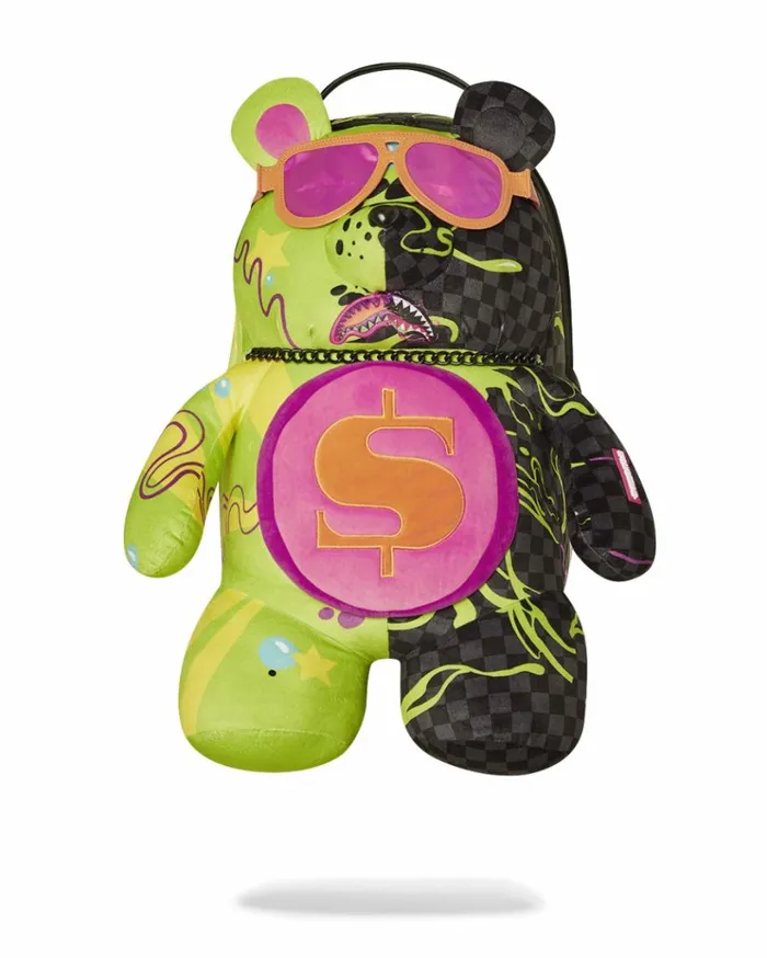 SPRAYGROUND SLIME DIME MONEYBEAR TEDDYBEAR ON BACKPACK Bags
