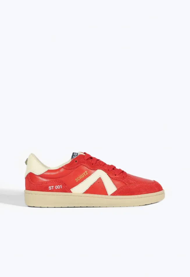 St001 Sneaker Red Women Schutz Shoes Sneakers