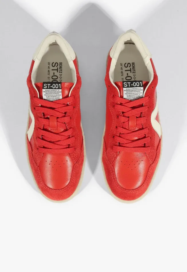 St001 Sneaker Red Women Schutz Shoes Sneakers