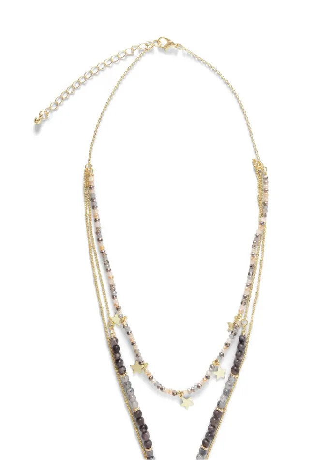 Stars Stones Layered Necklace Blue Women VENUS Necklaces