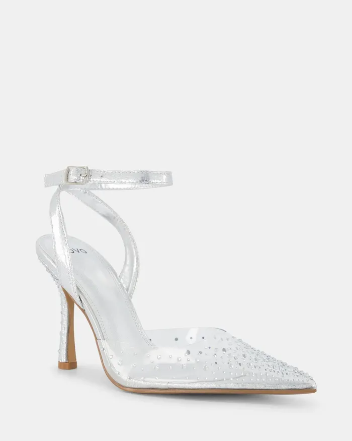 Stilettos NOVO Shoes Women ZPELL SILVER Closed Toe Heels