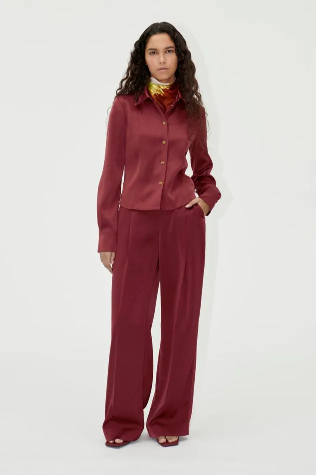 Stine Goya Tops and Shirts SGShane Shirt 8211 Raspberry 8211 Women