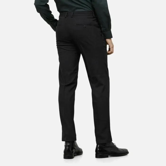 Straight Fit Dress Pant In Stretch Gabardine Black Men Kenneth Cole Bottoms