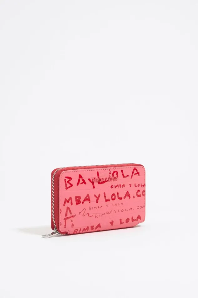 Strawberry Mock Croc Wallet Bimbaylolacom Strawberry Women Bimba Y Lola Billfolds