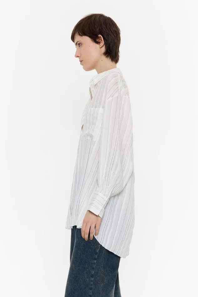 Striped Knot Back Tshirt White Women Bimba Y Lola Shirts