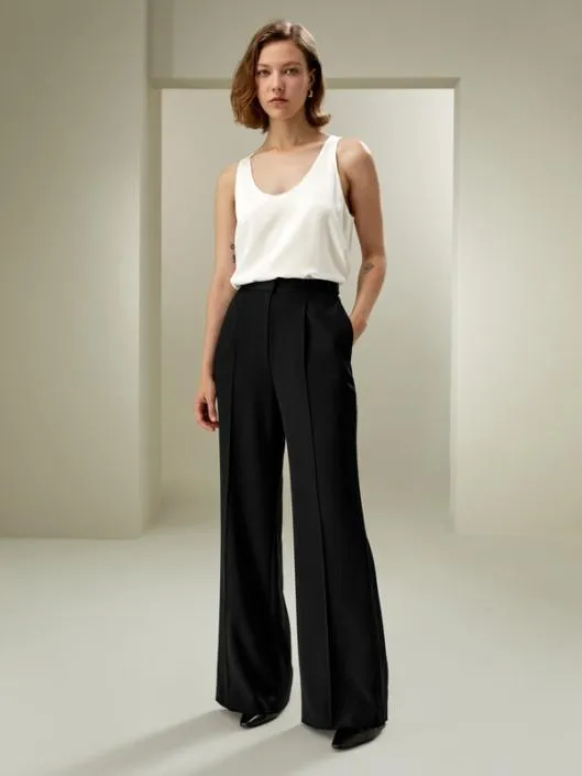 Subtleflare Modern Business Silk Trousers Women Lilysilk Bottoms