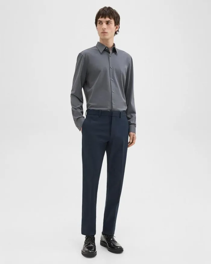 Suits Men Theory Zaine Pant In Stretch Cotton Baltic Suits Men Theory Zaine Pant In Stretch Cotton Baltic