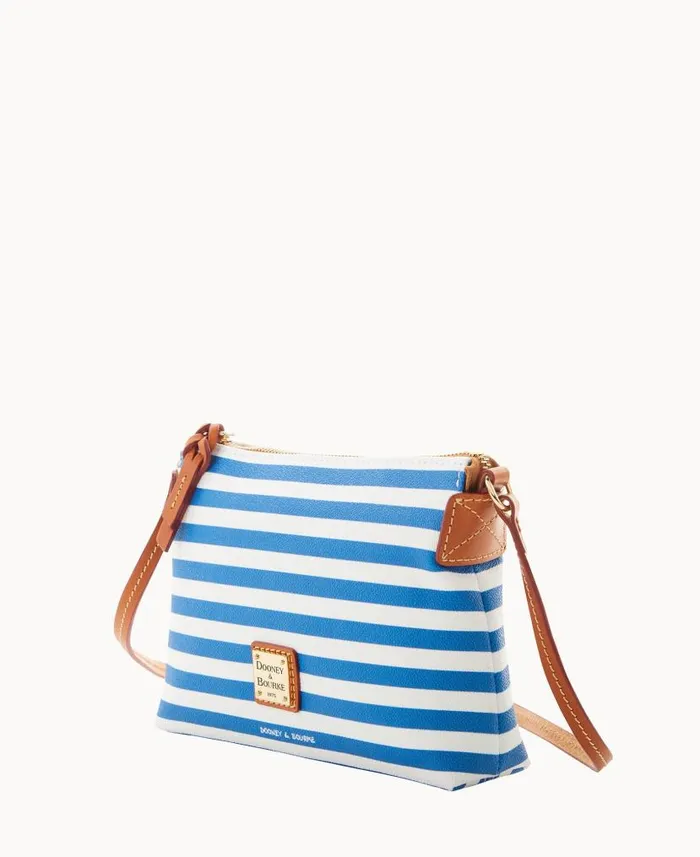 Sullivan Coated Cotton Crossbody Pouchette Blue Woman Dooney and Bourke Crossbodies Sullivan Coated Cotton Crossbody Pouchette Blue Woman Dooney and Bourke Crossbodies