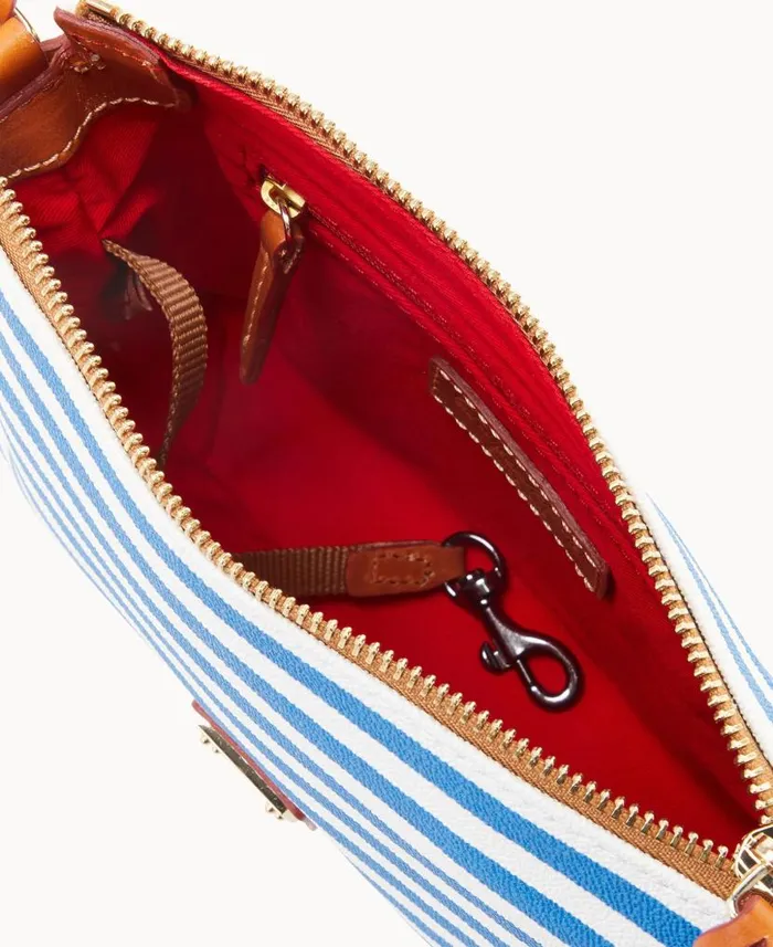Sullivan Coated Cotton Crossbody Pouchette Blue Woman Dooney and Bourke Crossbodies Sullivan Coated Cotton Crossbody Pouchette Blue Woman Dooney and Bourke Crossbodies