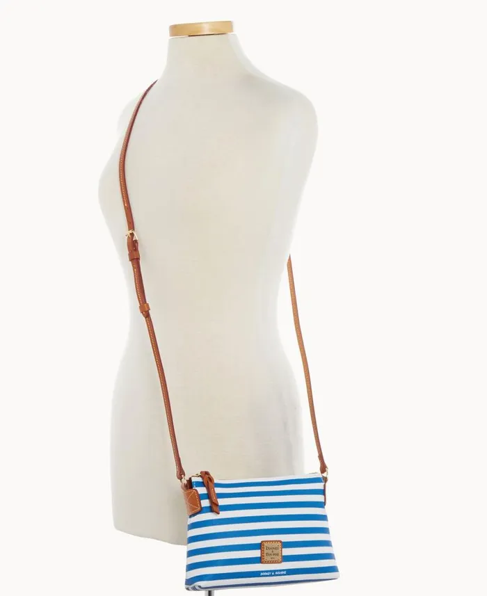 Sullivan Coated Cotton Crossbody Pouchette Blue Woman Dooney and Bourke Crossbodies Sullivan Coated Cotton Crossbody Pouchette Blue Woman Dooney and Bourke Crossbodies