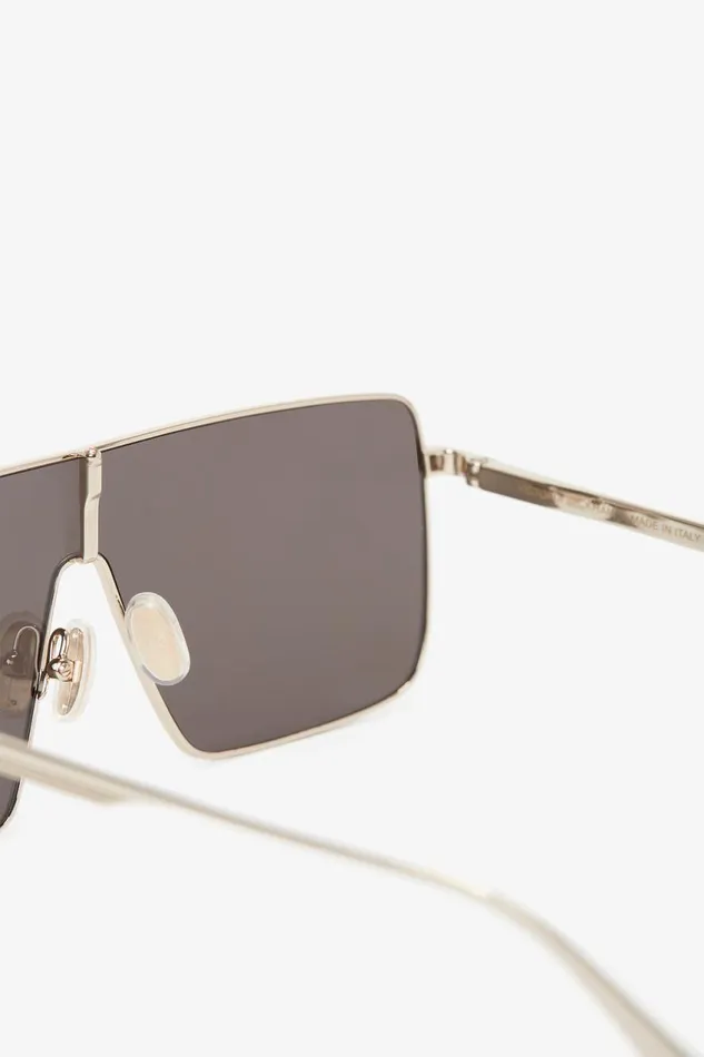 Sunglasses Women Victoria Beckham Rectangular Visor In GoldSmoke
