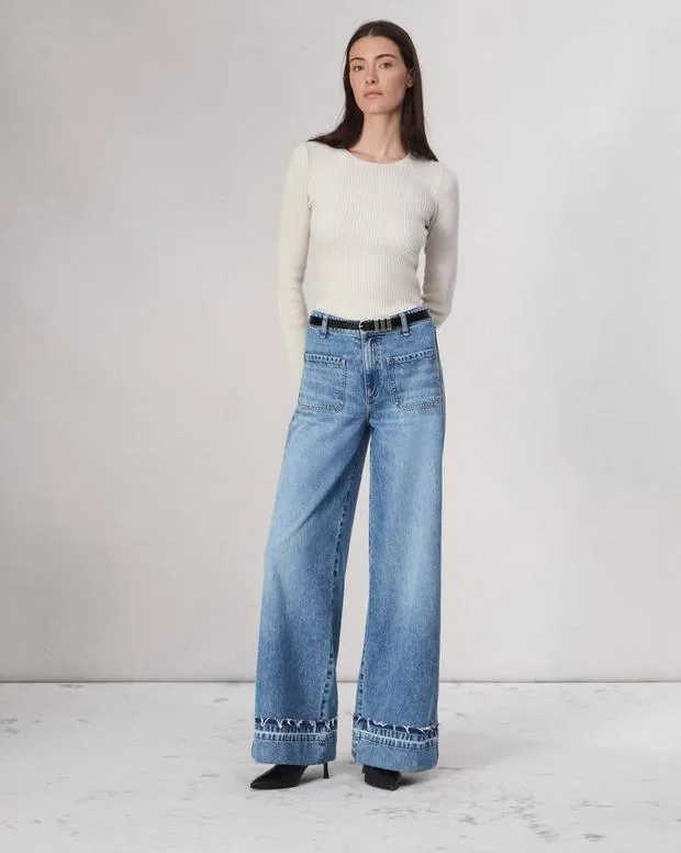 Sweaters and Sweatshirts Women Rag and Bone Audrina Washable Wool Crew Off White