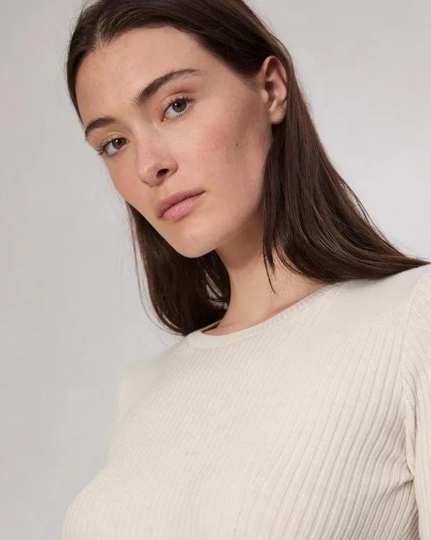 Sweaters and Sweatshirts Women Rag and Bone Audrina Washable Wool Crew Off White