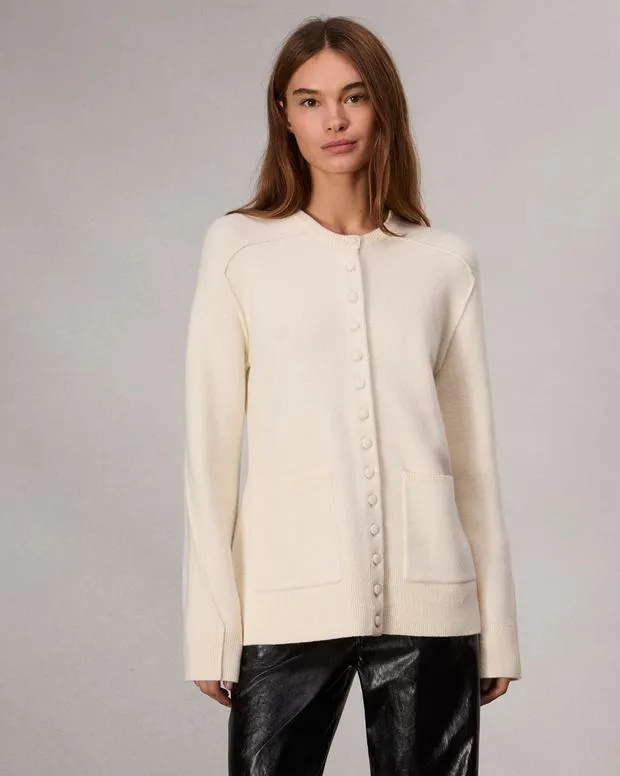 Sweaters and Sweatshirts Women Rag and Bone Bridget Lady Cardigan Ivory