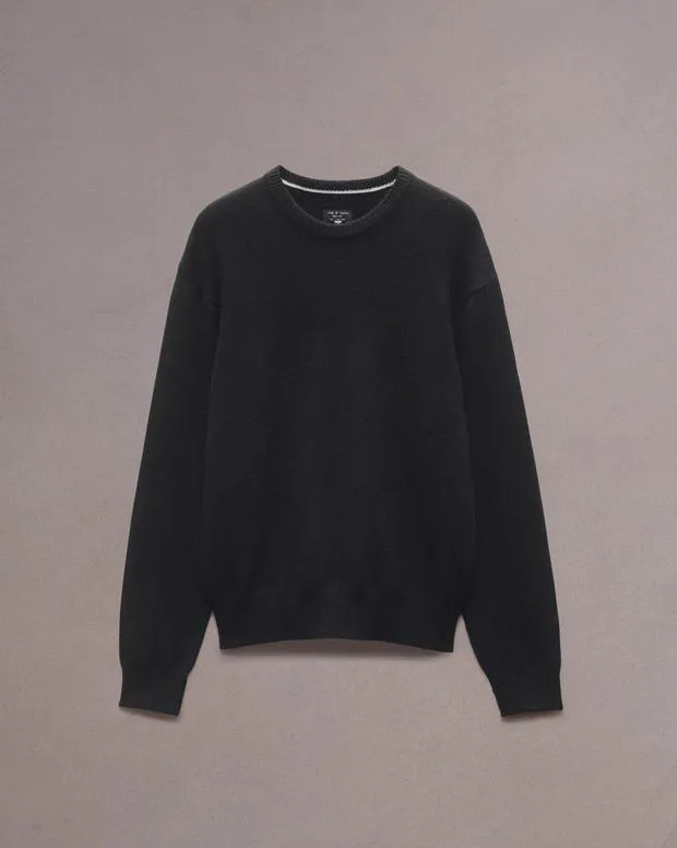 Sweaters Men Rag and Bone Downing Cashmere Sweater Black
