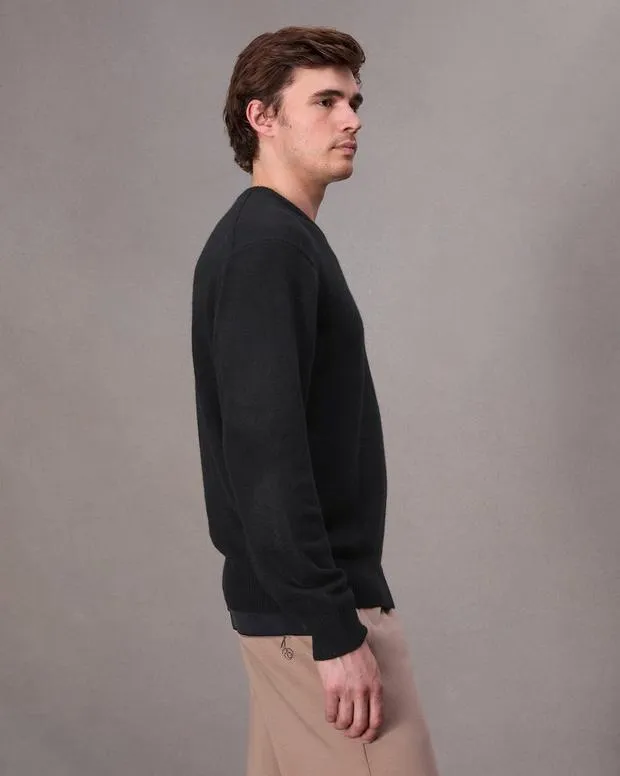 Sweaters Men Rag and Bone Downing Cashmere Sweater Black