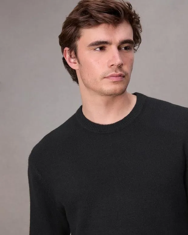 Sweaters Men Rag and Bone Downing Cashmere Sweater Black