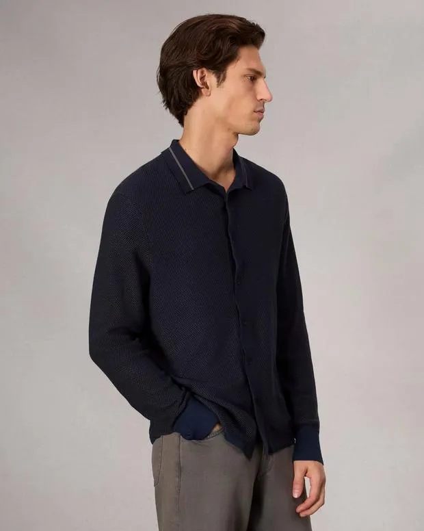 Sweaters Men Rag and Bone Harvey Knit Shirt Salute