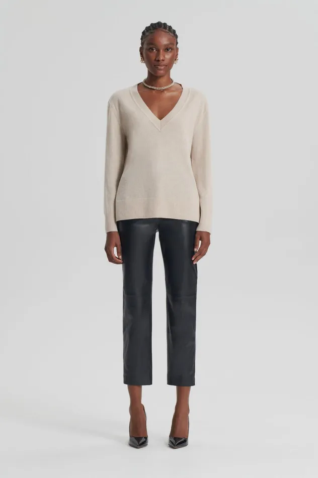 Sweaters Women Scanlan Theodore CASHMERE V Wheat