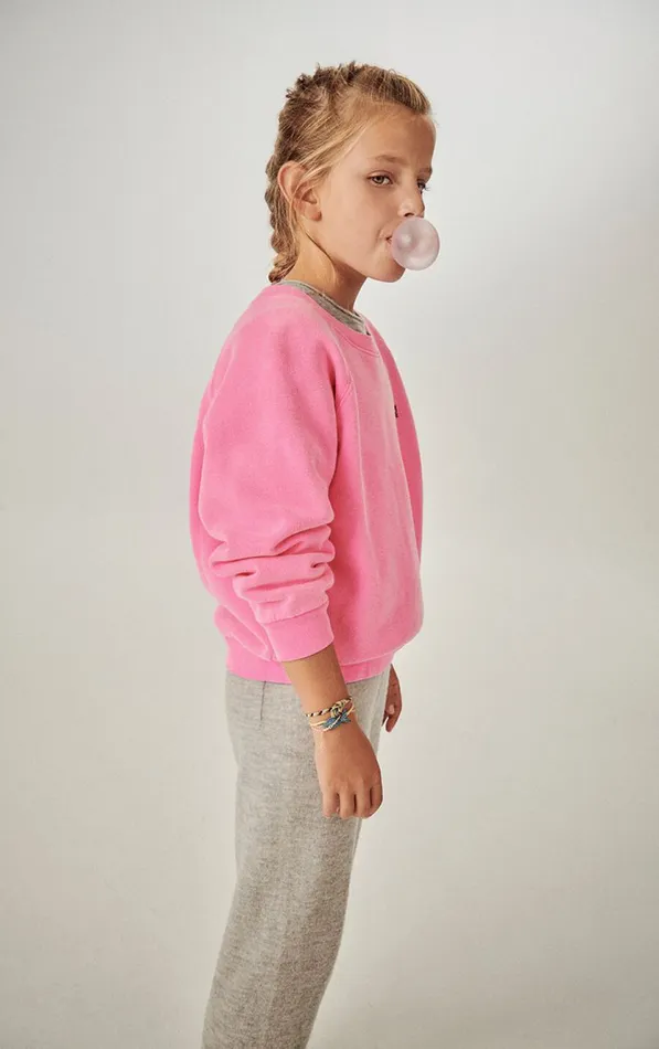 Sweatshirt Izubird Fluo Pink Kids American Vintage Sweatshirts Sweatshirt Izubird Fluo Pink Kids American Vintage Sweatshirts