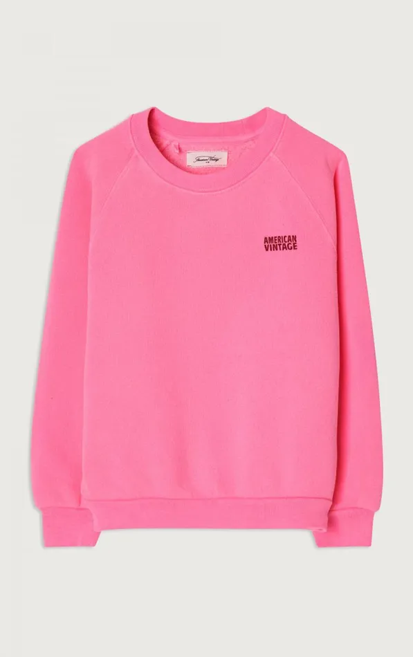 Sweatshirt Izubird Fluo Pink Kids American Vintage Sweatshirts Sweatshirt Izubird Fluo Pink Kids American Vintage Sweatshirts