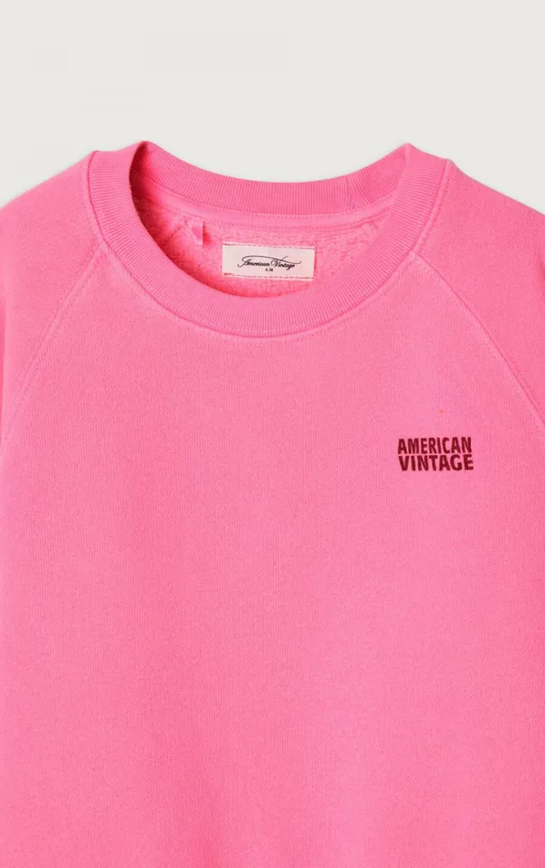 Sweatshirt Izubird Fluo Pink Kids American Vintage Sweatshirts Sweatshirt Izubird Fluo Pink Kids American Vintage Sweatshirts
