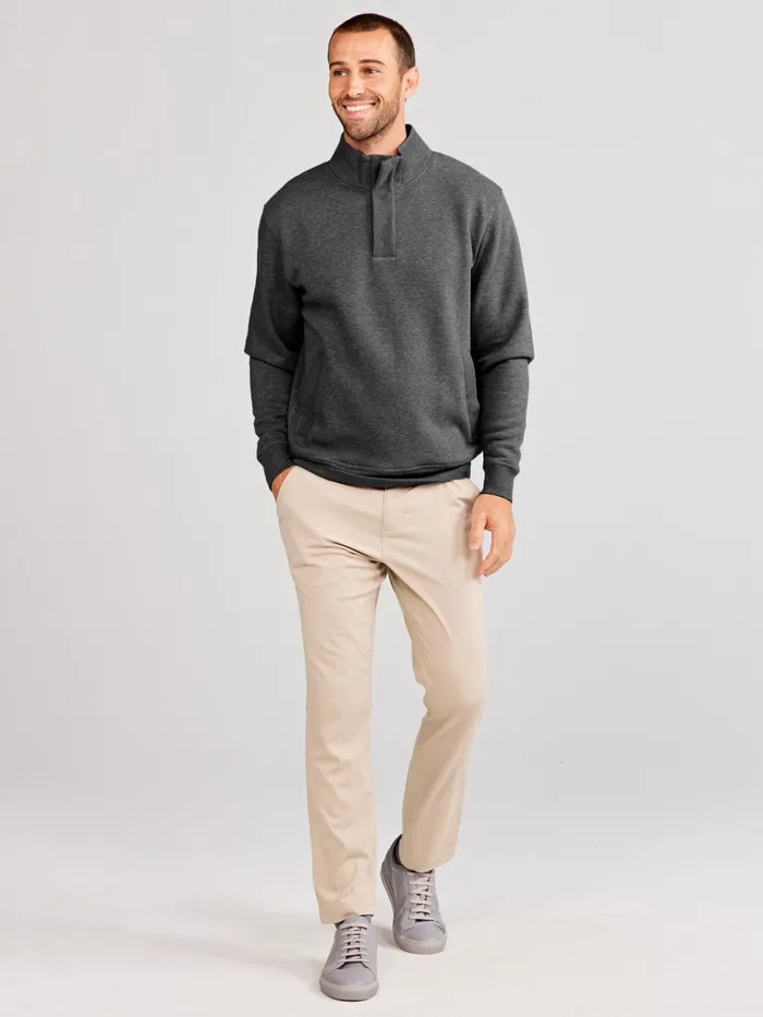 Sweatshirts Hoodies Men Tasc Performance Hudson Fleece Henley Pullover Sweatshirt