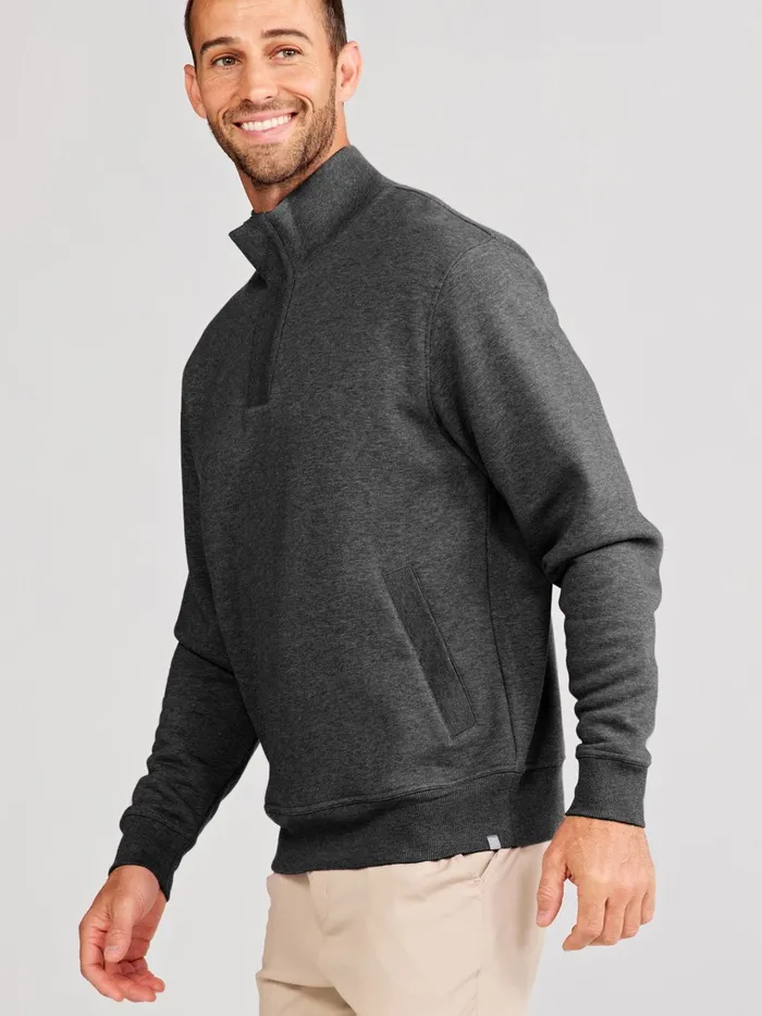 Sweatshirts Hoodies Men Tasc Performance Hudson Fleece Henley Pullover Sweatshirt