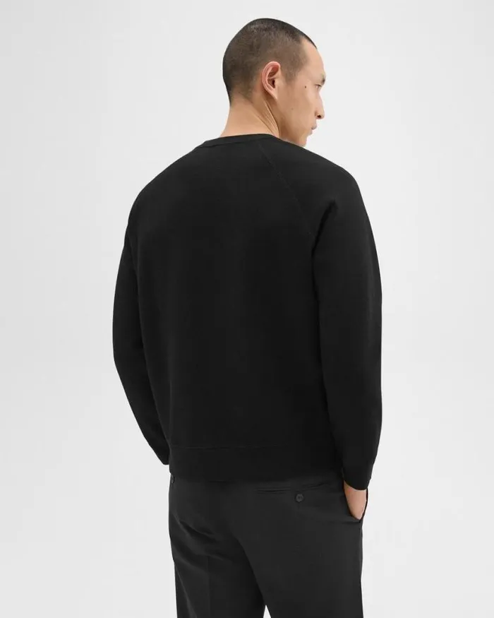 Sweatshirts Hoodies Men Theory Raglan Sleeve Sweatshirt In Light Bilen Black Sweatshirts Hoodies Men Theory Raglan Sleeve Sweatshirt In Light Bilen Black