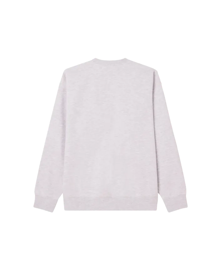 SWEATSHIRTS Men OBEY Clothing EST WORKS EYES CREWNECK Ash Grey