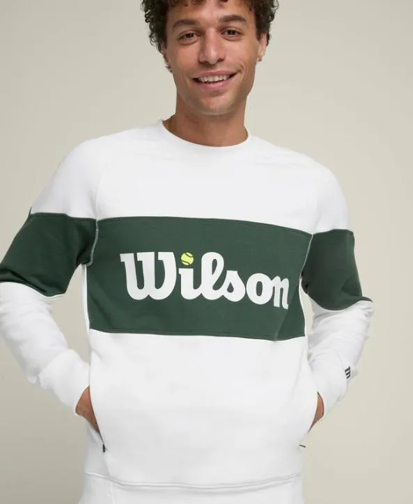 Sweatshirts Men Wilson Millennium Crewneck Bright White Sweatshirts Men Wilson Millennium Crewneck Bright White