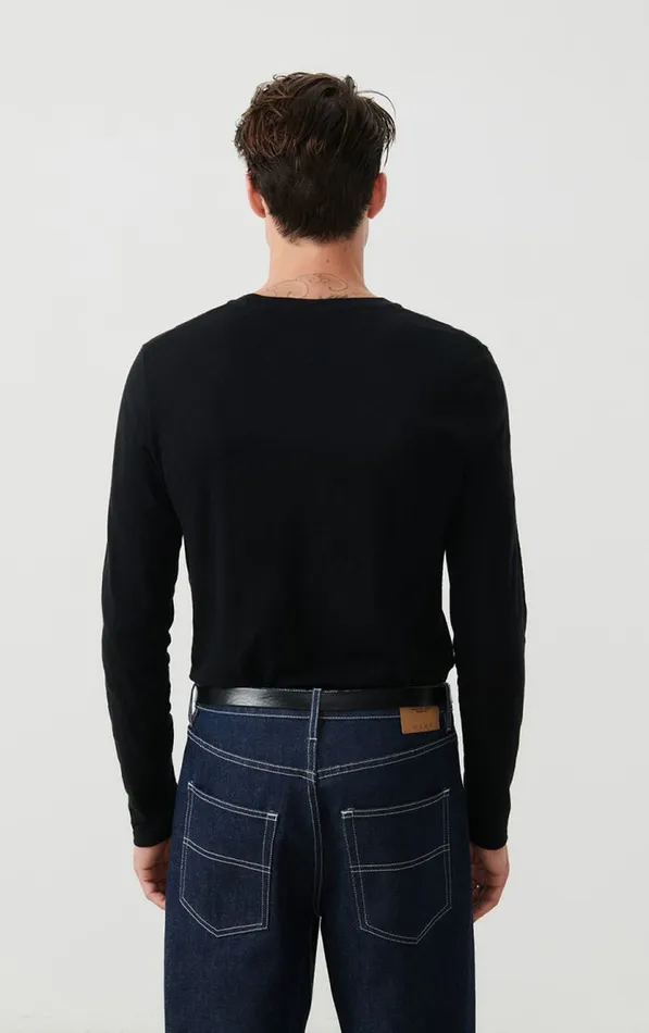 TShirt Bysapick Black Men American Vintage Long Sleeve TShirts