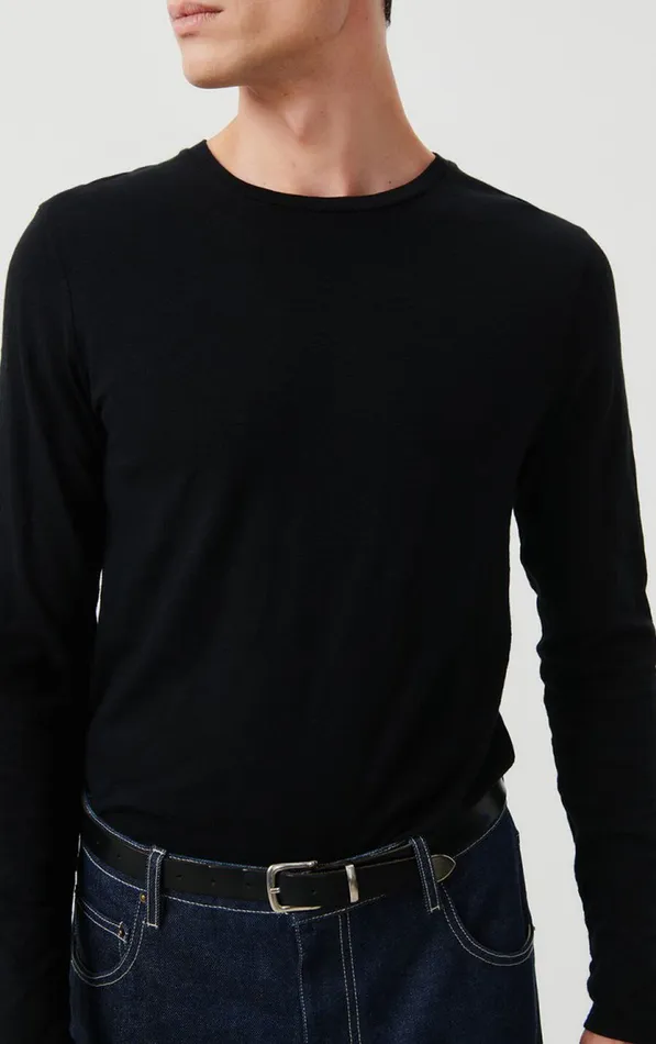 TShirt Bysapick Black Men American Vintage Long Sleeve TShirts