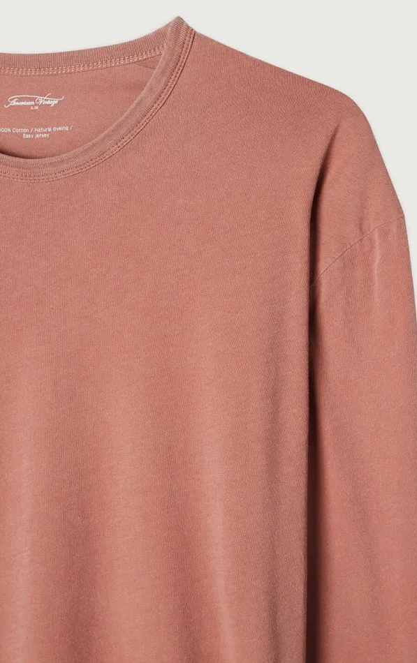 TShirt Devon Vintage Terracotta Men American Vintage Long Sleeve TShirts TShirt Devon Vintage Terracotta Men American Vintage Long Sleeve TShirts