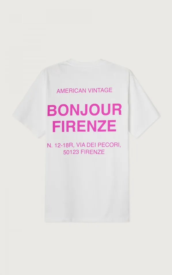 TShirt Firenze White WomenMen American Vintage Short Sleeve TShirts TShirt Firenze White WomenMen American Vintage Short Sleeve TShirts