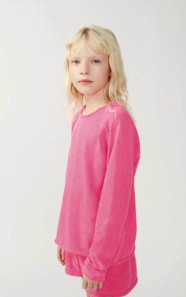 TShirt Sonoma Pink Acid Fluo Kids American Vintage Long Sleeve TShirts