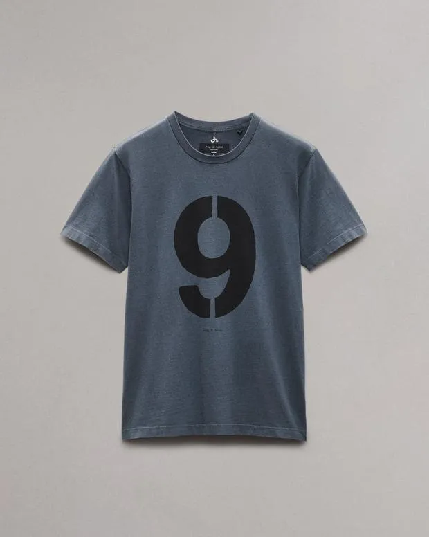 TShirts and Henleys Men Rag and Bone Rb Number 9 TShirt Washed Navy