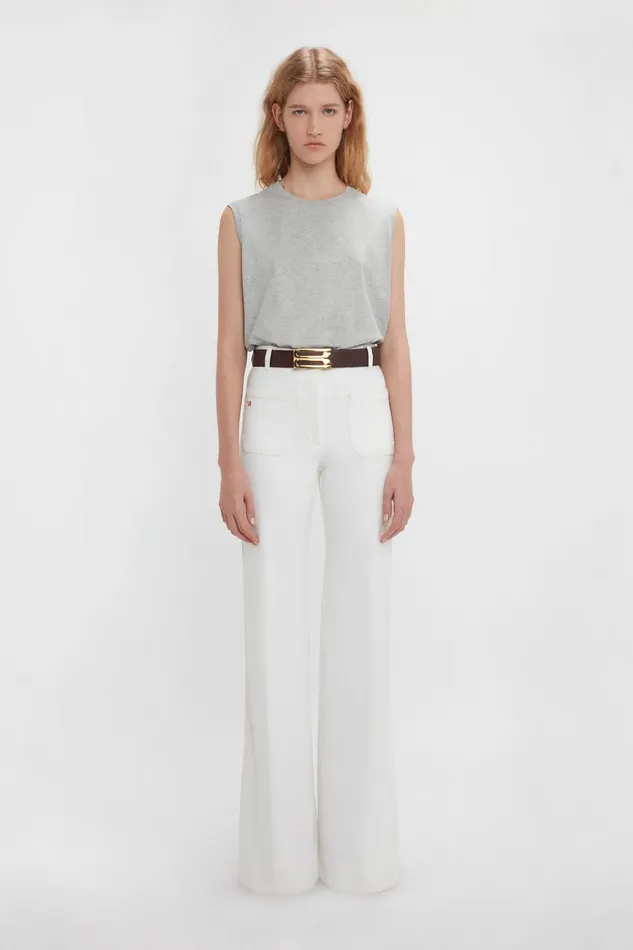 TShirts and Sweatshirts Women Victoria Beckham Sleeveless TShirt In Grey Marl