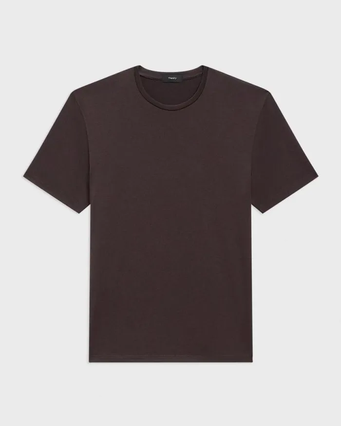 TShirts Polos Men Theory Dorian Tee In Active Knit Hickory TShirts Polos Men Theory Dorian Tee In Active Knit Hickory