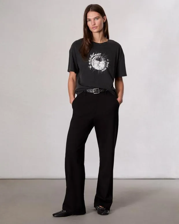 TShirts Women Rag and Bone Disco Boyfriend TShirt Black Multi
