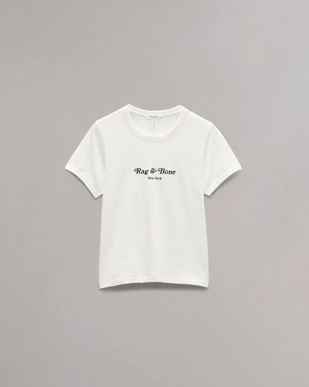 TShirts Women Rag and Bone Mini Script Rb Tee Ivory Multi TShirts Women Rag and Bone Mini Script Rb Tee Ivory Multi