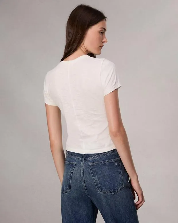 TShirts Women Rag and Bone Mini Script Rb Tee Ivory Multi TShirts Women Rag and Bone Mini Script Rb Tee Ivory Multi