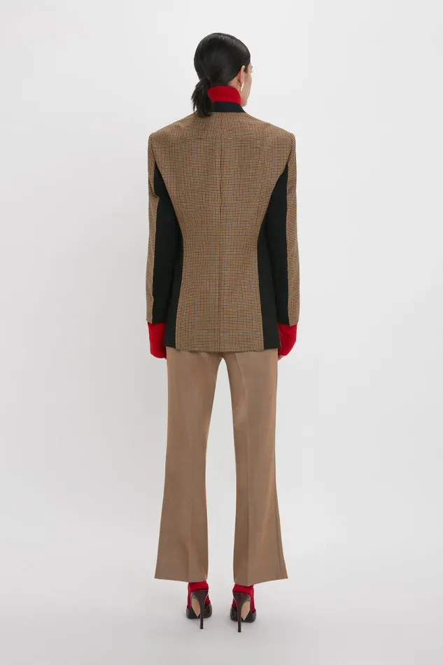 Tailoring Women Victoria Beckham Pocket Detail Collarless Jacket In Tobacco