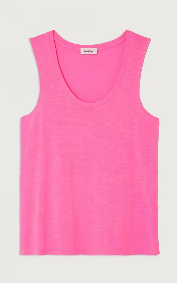 Tank Top Jacksonville Fluo Pink Women American Vintage Tops and Tanktops