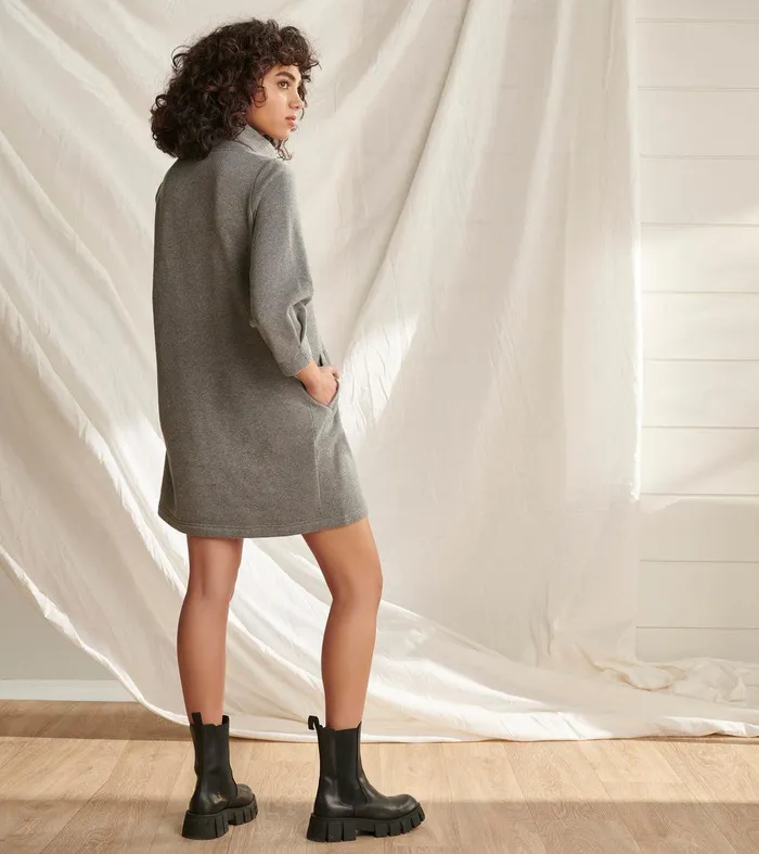 Taylor Dress 8211 Charcoal Melange Hatley