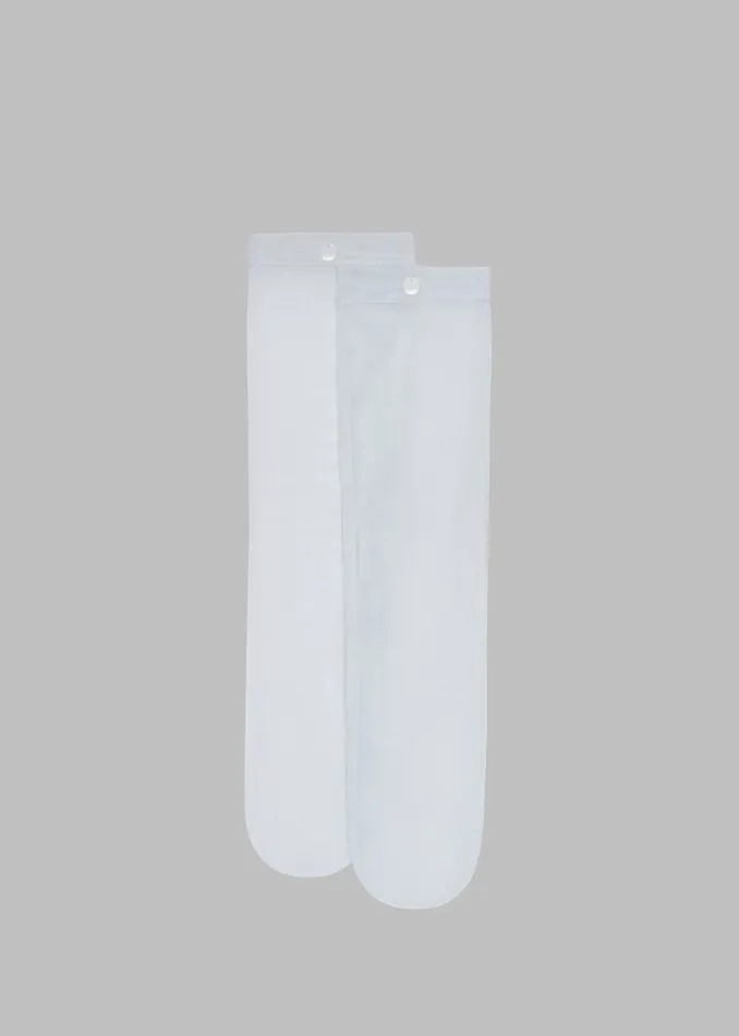 The Frankie Shop Aylin Sheer Socks 8211 Ice 8211 Women